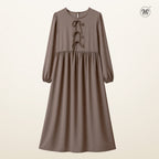 Triple Ribbon-Tie Dress