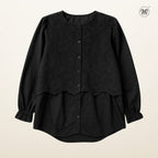 Eyelet Lace Layered Blouse