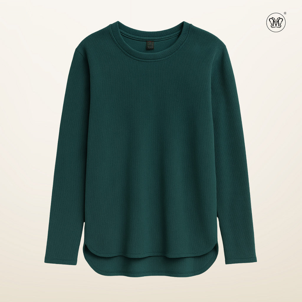 Ribbed Knit Casual Top