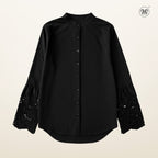 Embroidered Bell Sleeves Blouse