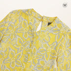 V-Line Mixed Printed Blouse