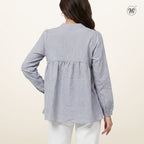 Soft Gathers Waistline Blouse