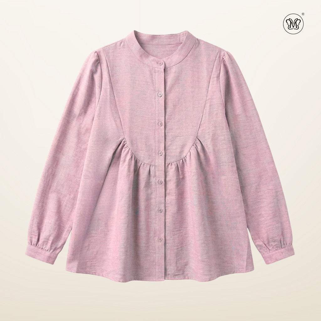 Soft Gathers Waistline Blouse