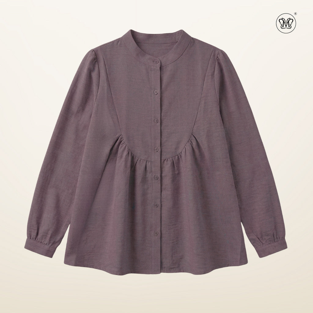 Soft Gathers Waistline Blouse