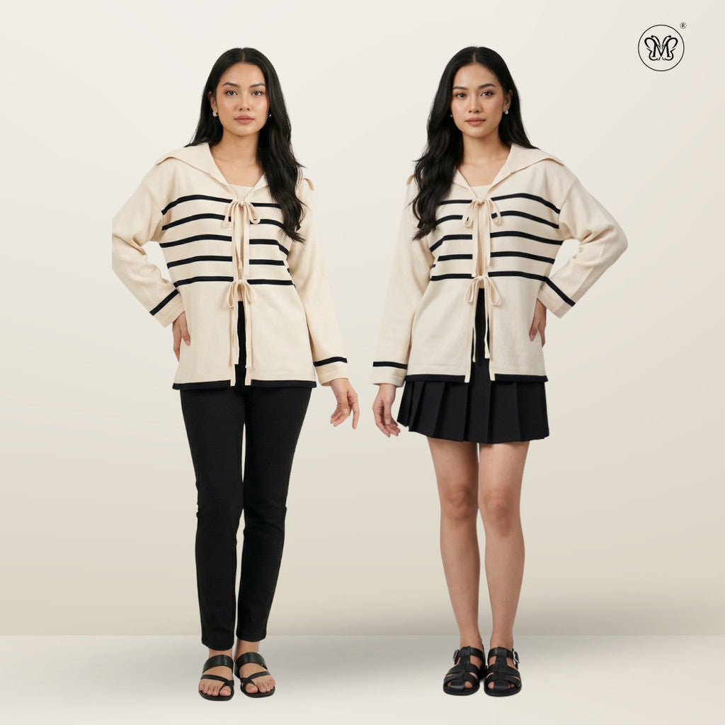 Striped Sailor Collar Top