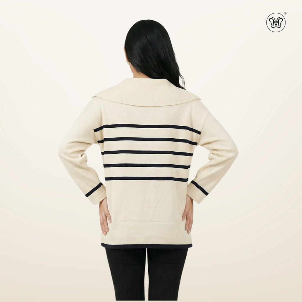 Striped Sailor Collar Top