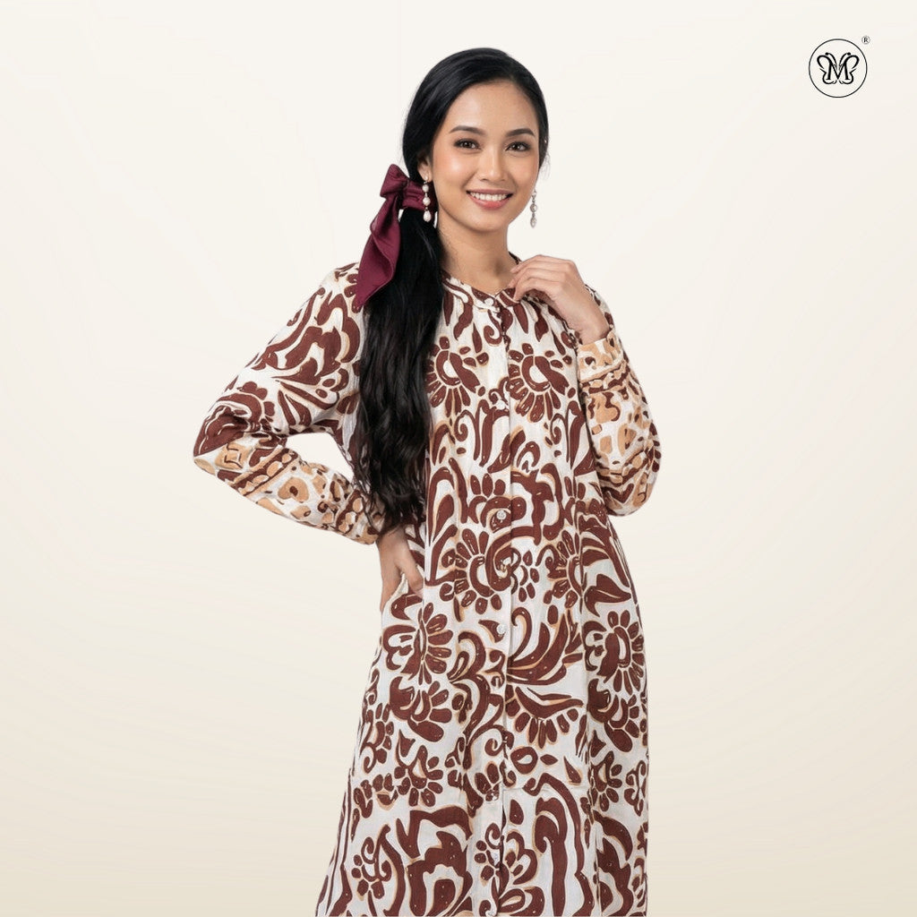 Buttoned Cuffs Dress