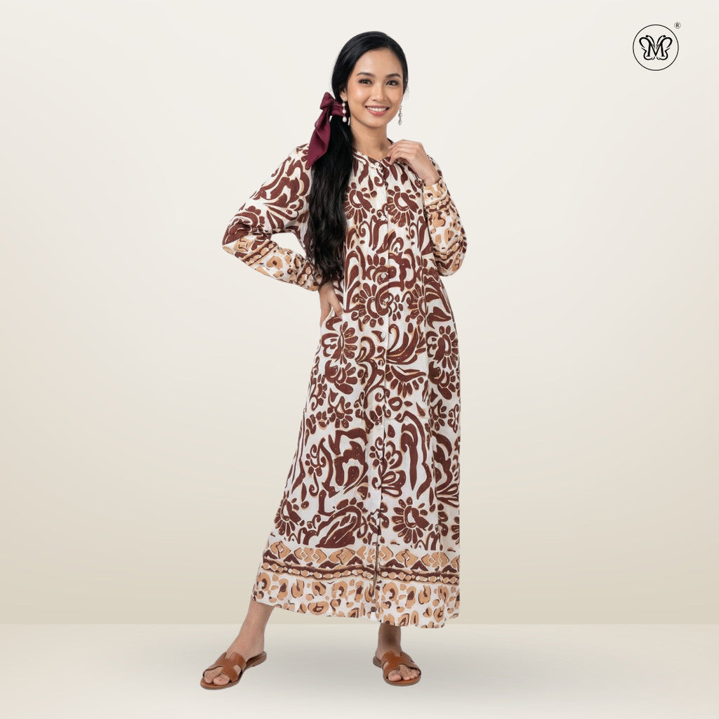 Buttoned Cuffs Dress