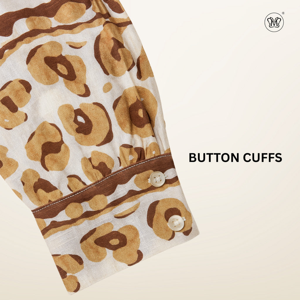 Buttoned Cuffs Dress