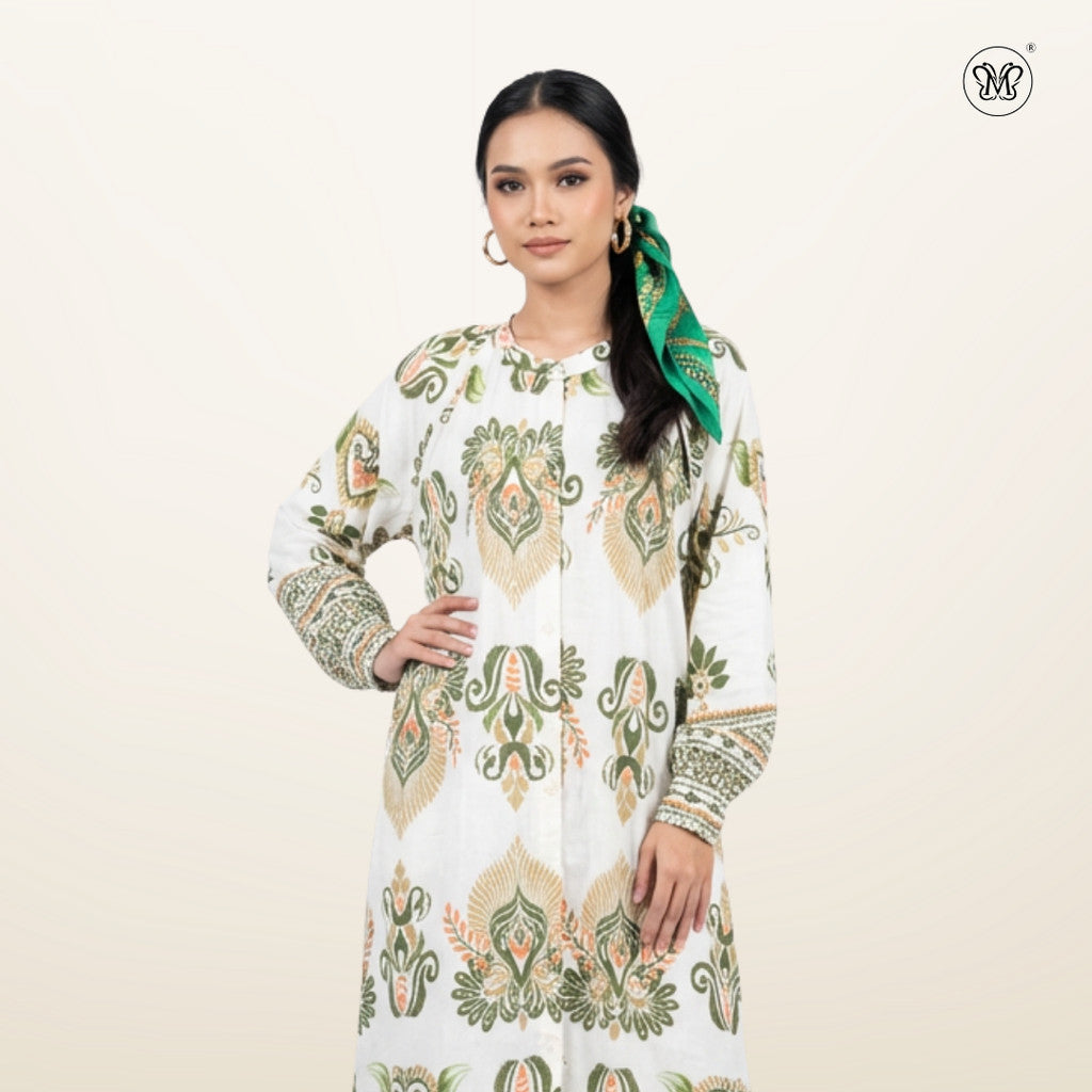 Buttoned Cuffs Dress L2