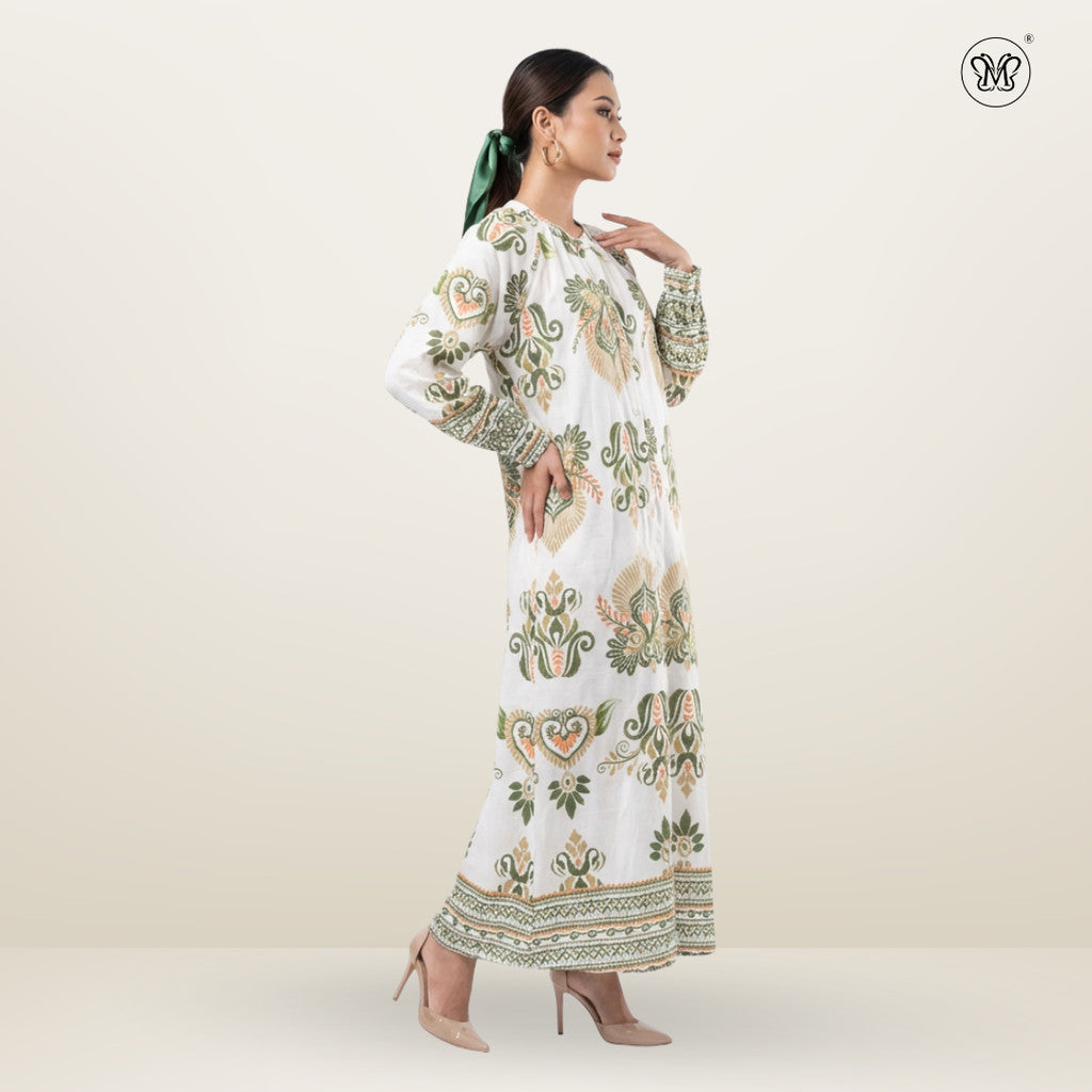 Buttoned Cuffs Dress L2