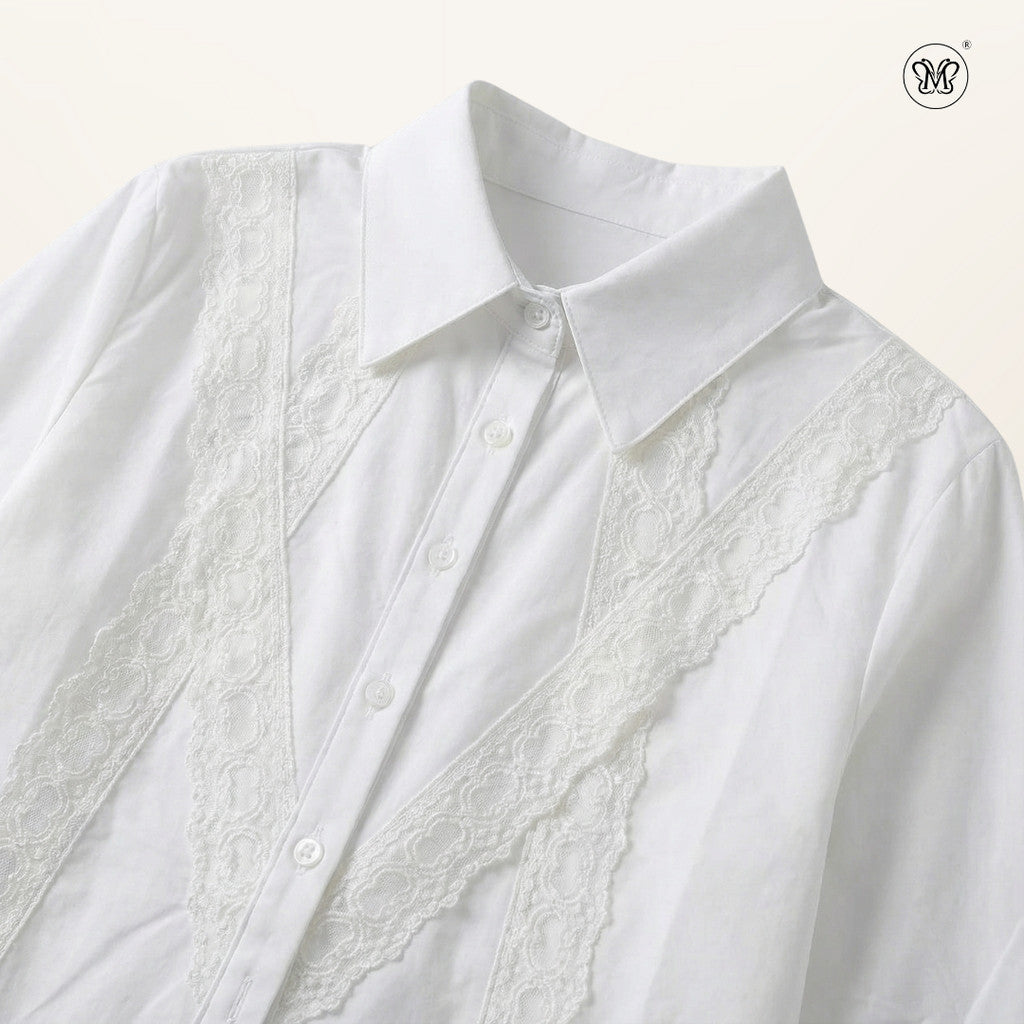 V Shape Lace Shirt
