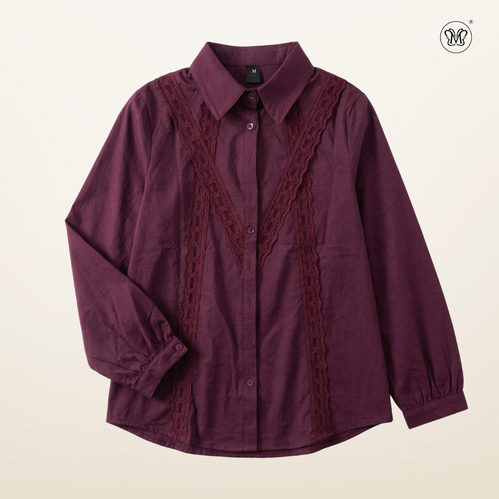 V Shape Lace Shirt