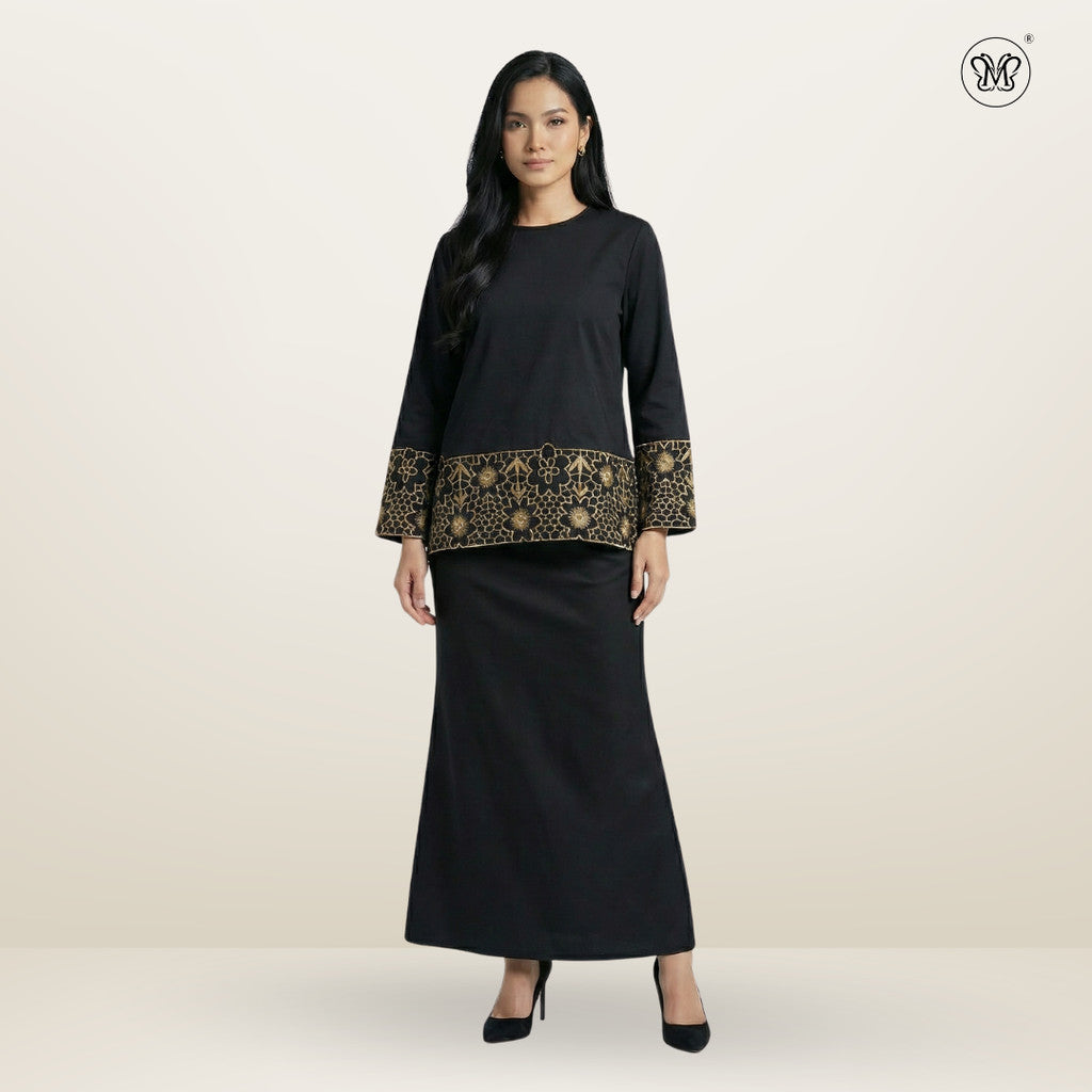 Gold Embroidered Lace Kurung