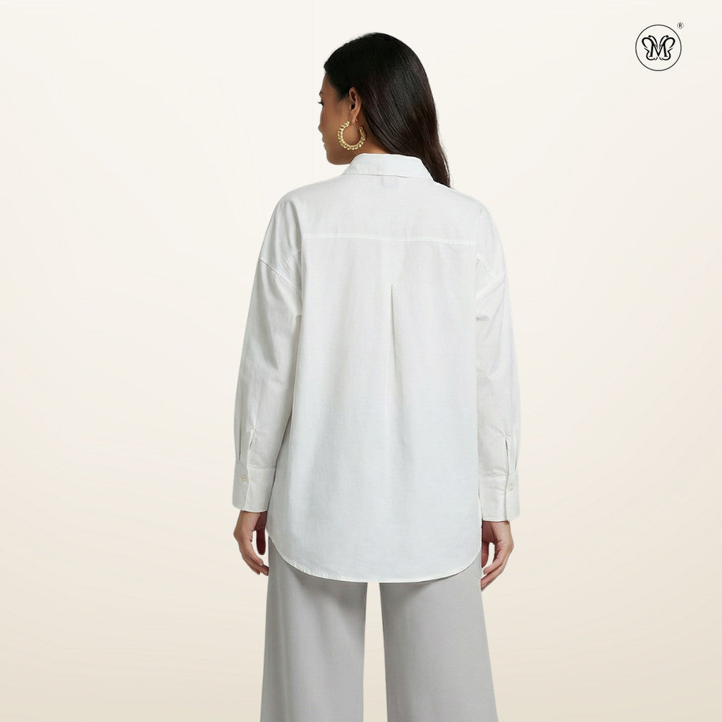 Ladies Vertical Floral Motifs Shirt