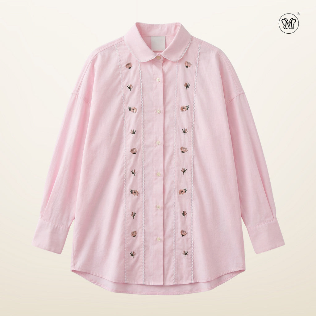 Ladies Vertical Floral Motifs Shirt