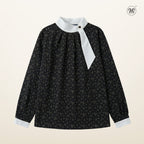 Neck Tie Scarf Style Blouse