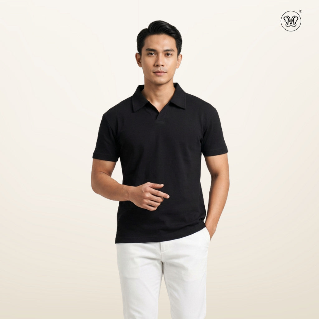 V-Neck Open Collar Shirt