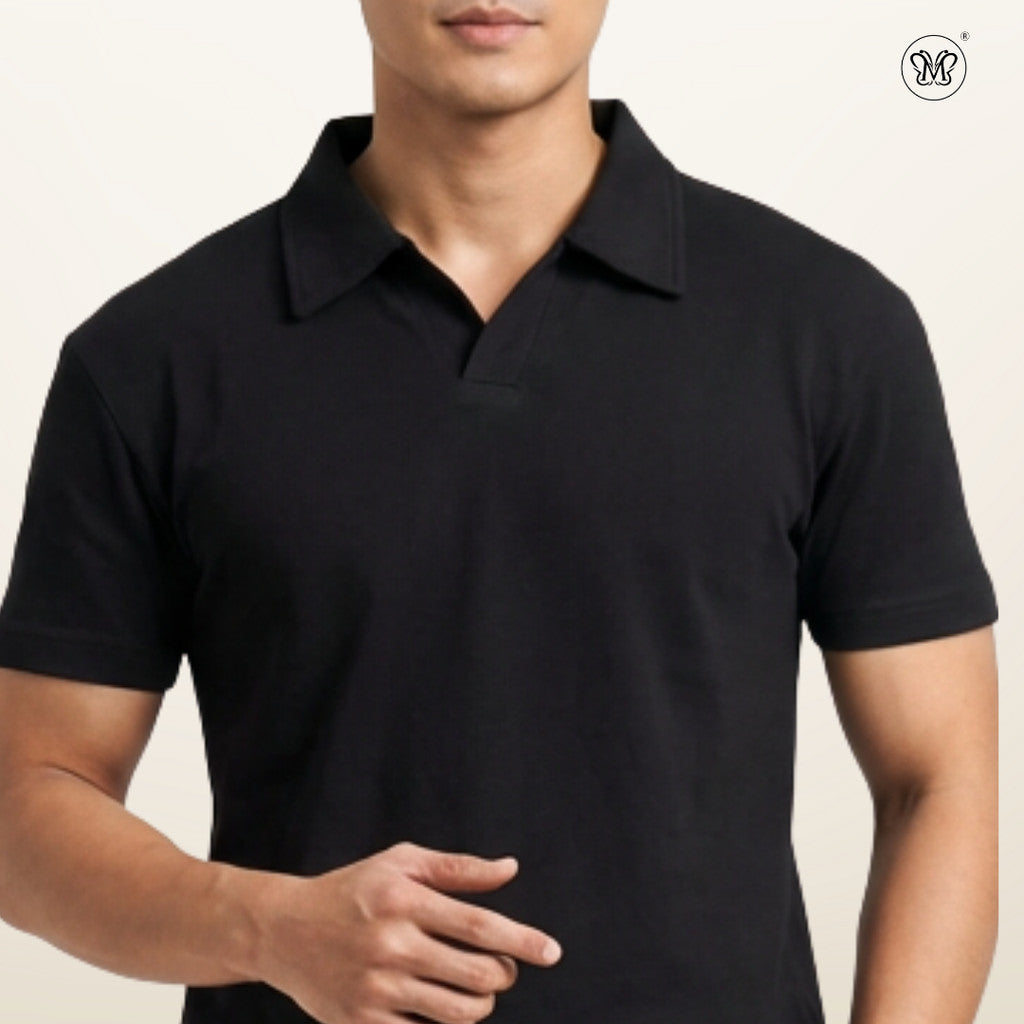 V-Neck Open Collar Shirt