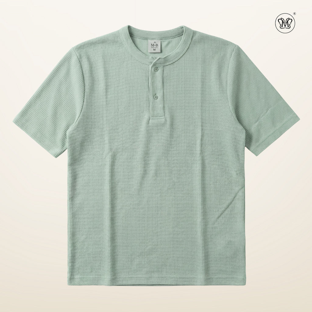 Waffle Henly Neck T-Shirt