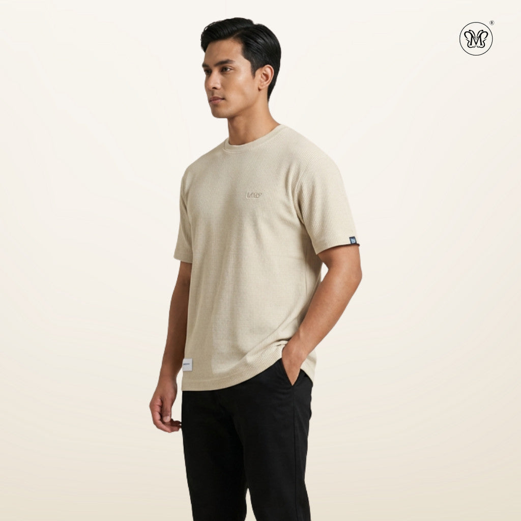 Waffle Round Neck T-Shirt