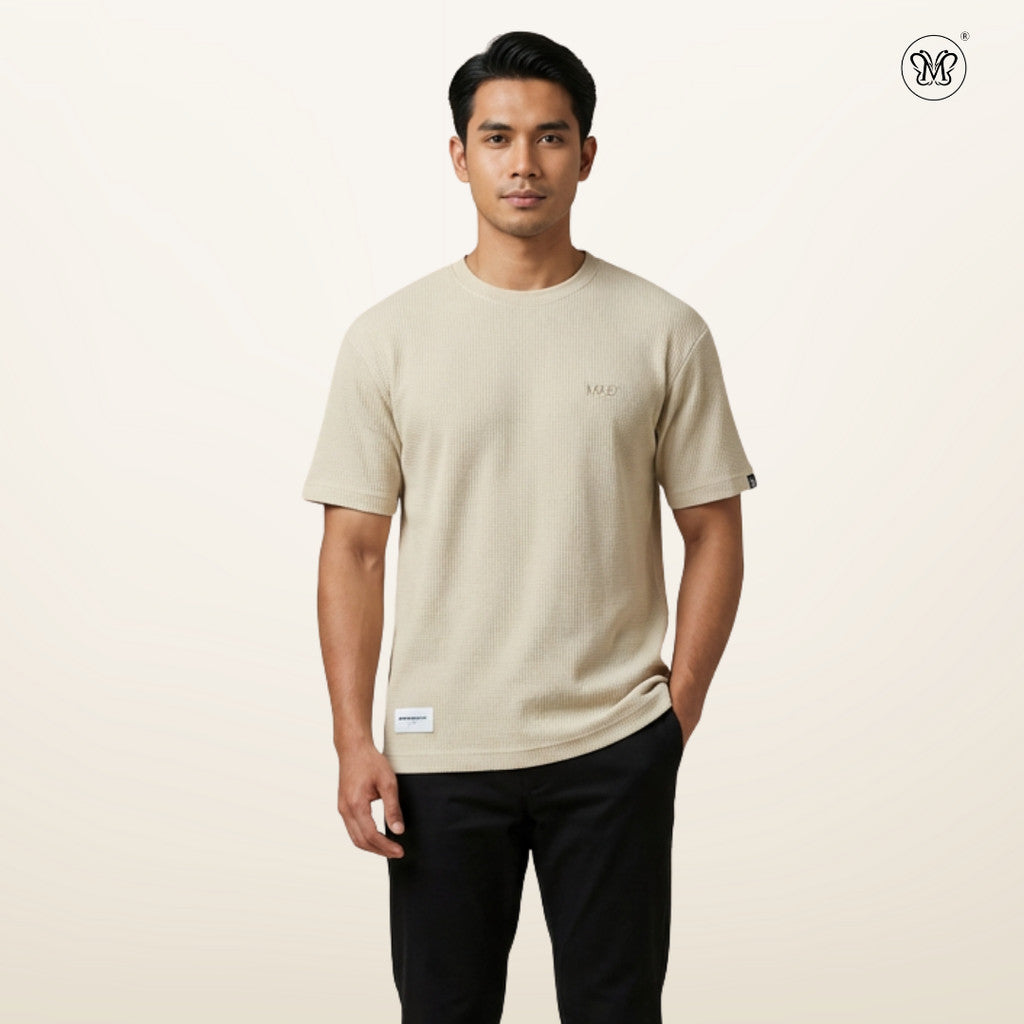 Waffle Round Neck T-Shirt