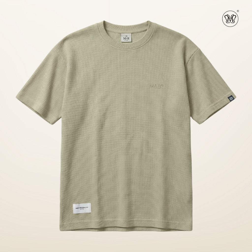Waffle Round Neck T-Shirt