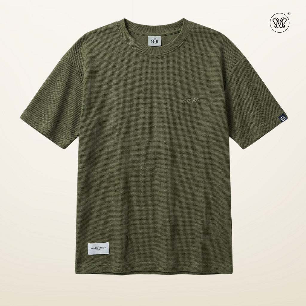 Waffle Round Neck T-Shirt