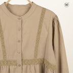 Bodice Lace Trim Blouse