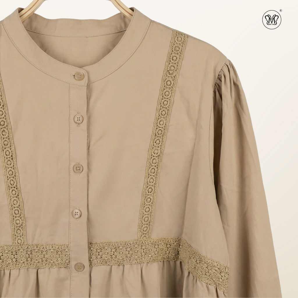 Bodice Lace Trim Blouse