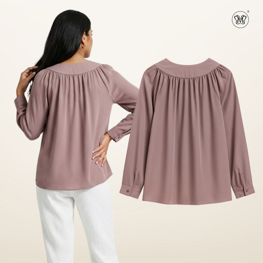 Raglan Sleeve with Soft Pleated