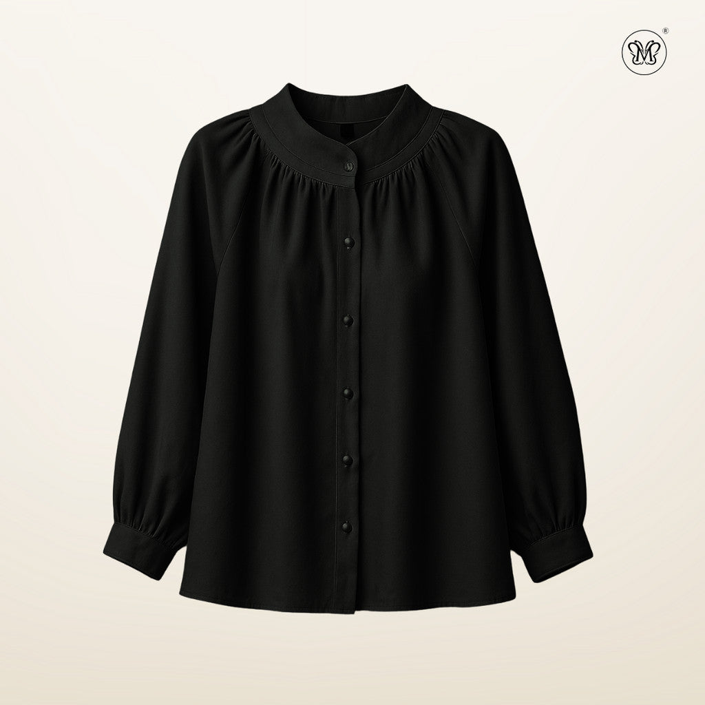 Raglan Sleeve with Soft Pleated
