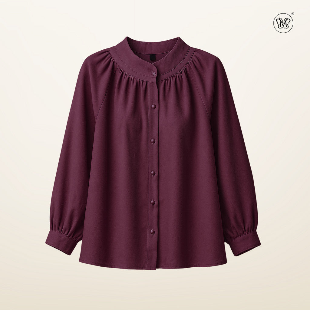 Raglan Sleeve with Soft Pleated
