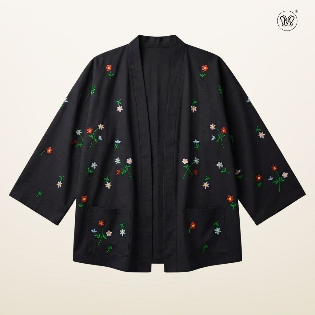 Floral Embroidered Cardigan