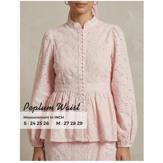 Bunga Embroidered Peplum Set