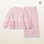 Bunga Embroidered Peplum Set