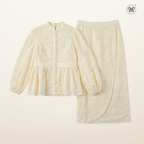 Bunga Embroidered Peplum Set
