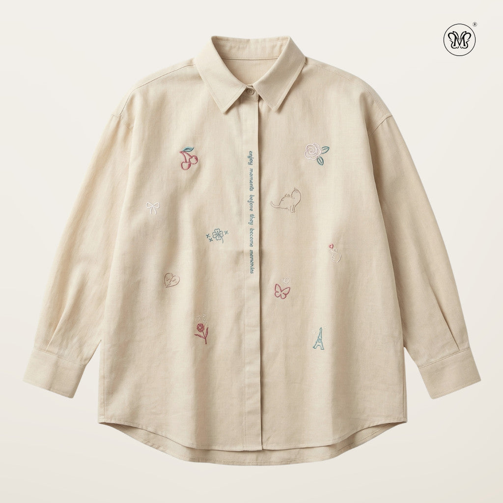 Embroidered Motif Shirt