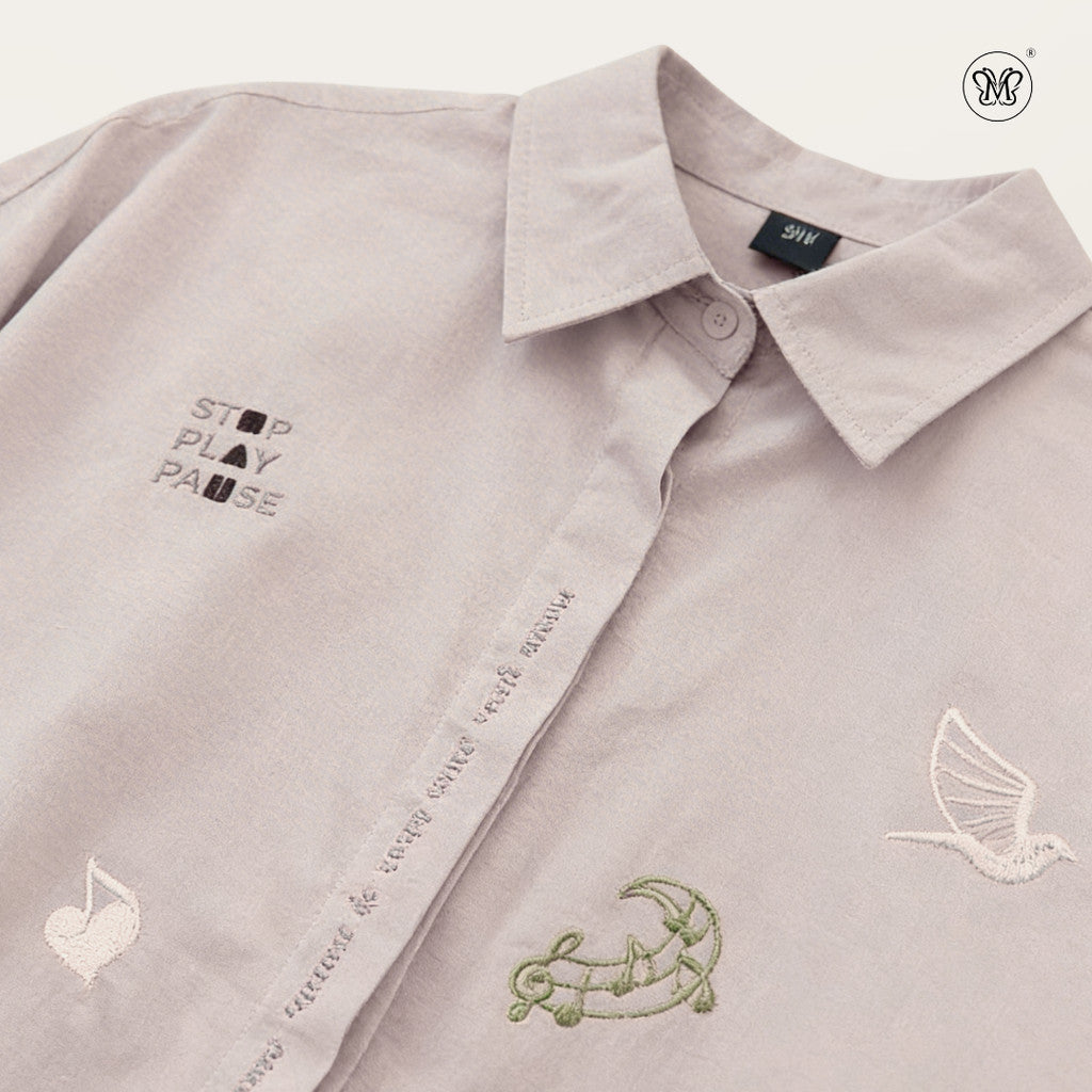Embroidered Music Shirt