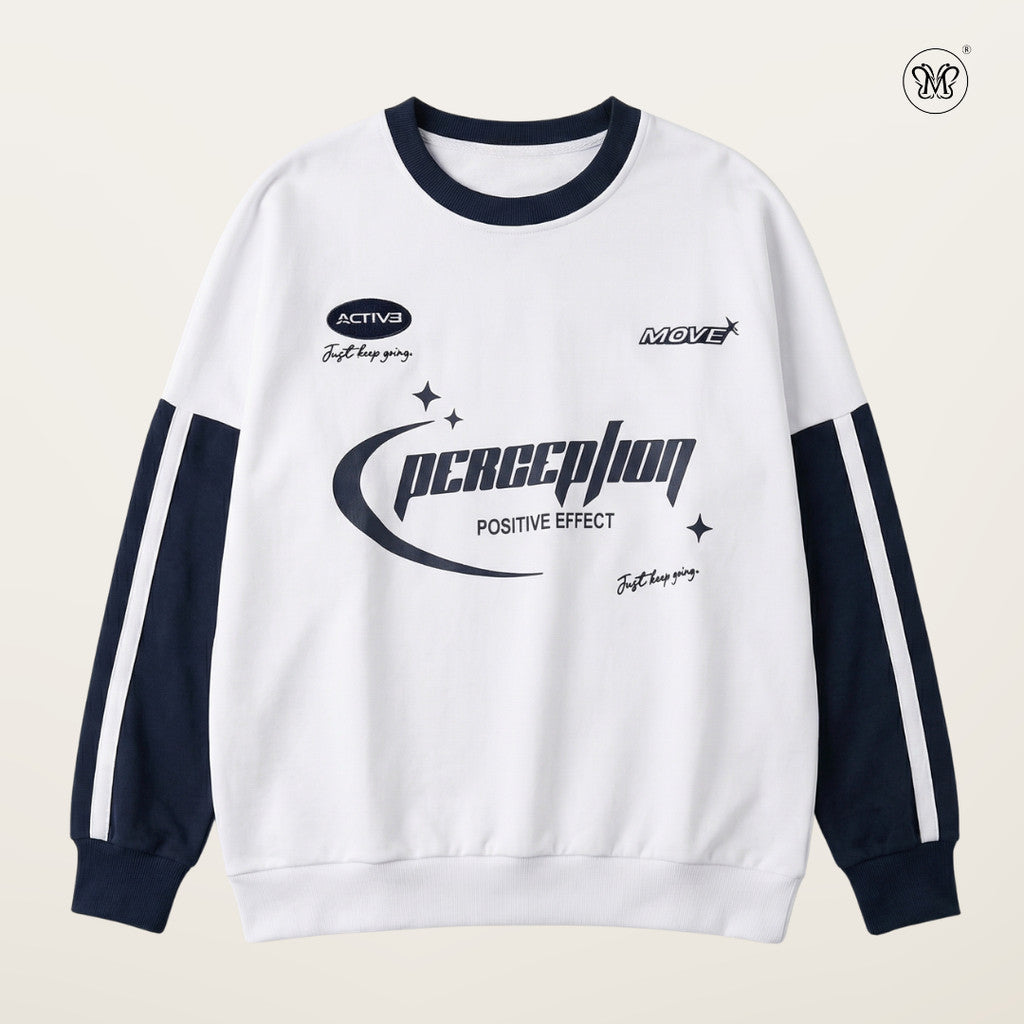 "PERCEPTION" Typography Sweatshirt