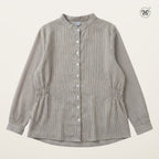 Stripe Waist Gathered Blouse