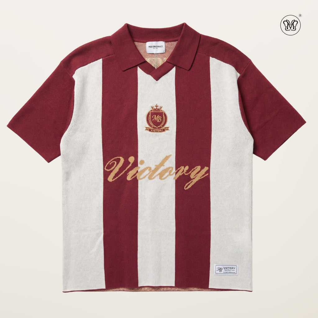 Victory Stripe Knit Polo