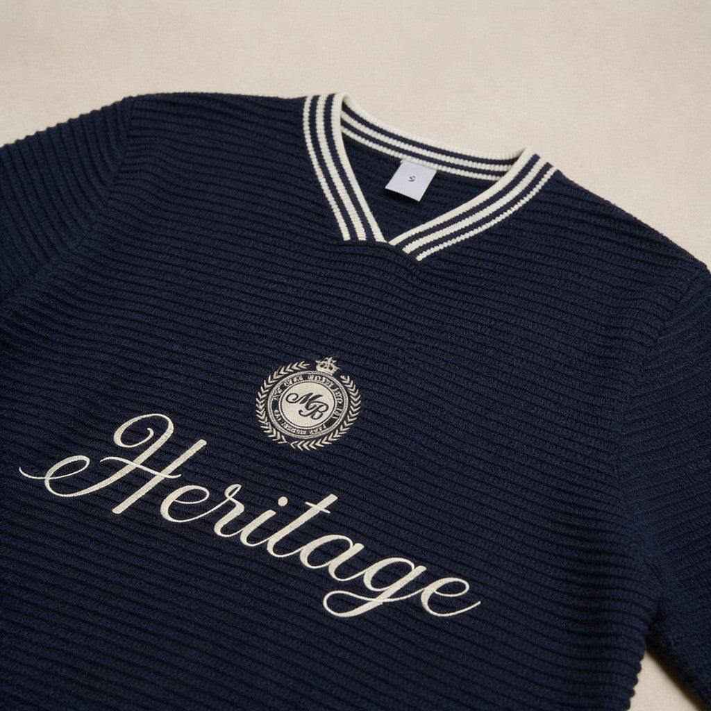 Heritage Crest Knit Sweatshirt