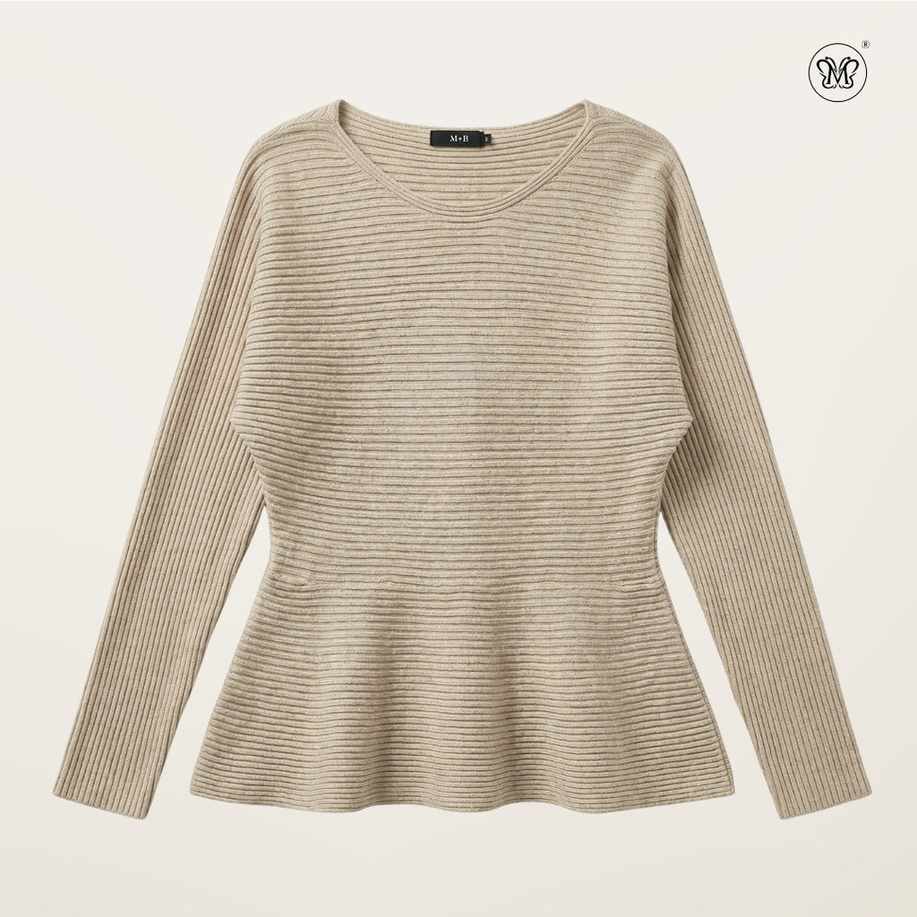 Soft Rib Flare Knit Top