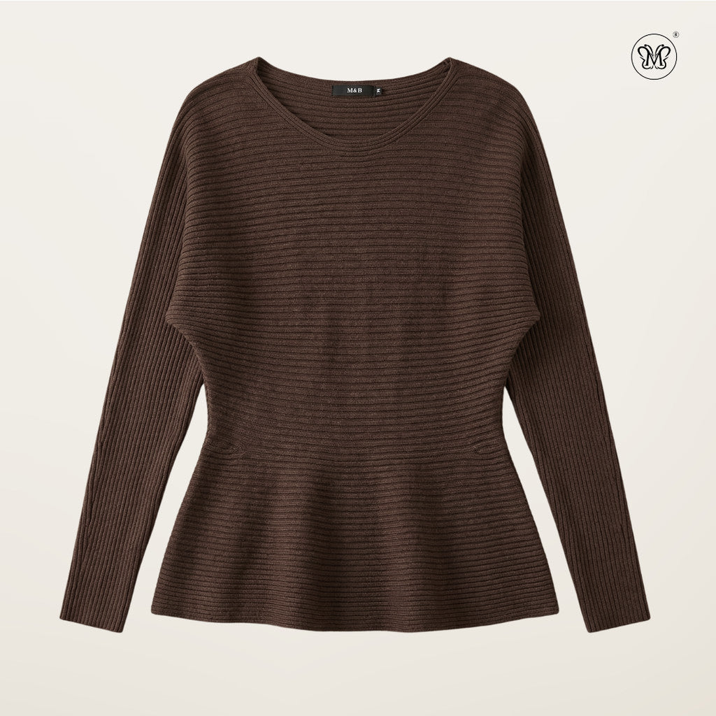 Soft Rib Flare Knit Top