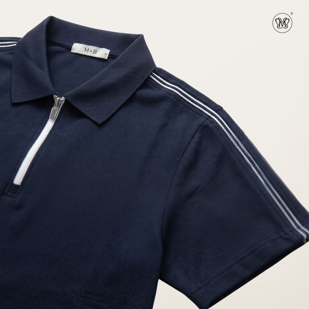 Track Collar Zip Polo Tee