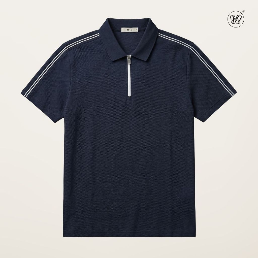 Track Collar Zip Polo Tee