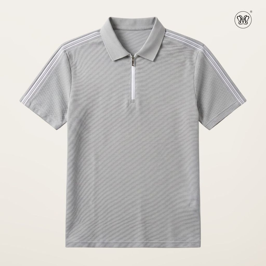 Track Collar Zip Polo Tee