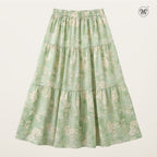 Printed Multi-Tiered Maxi Skirt
