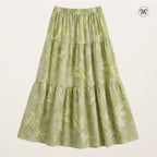 Printed Multi-Tiered Maxi Skirt